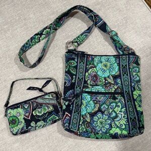 Vera Bradley crossbody bag in the "Blue Rhapsody" and matching mini bag!